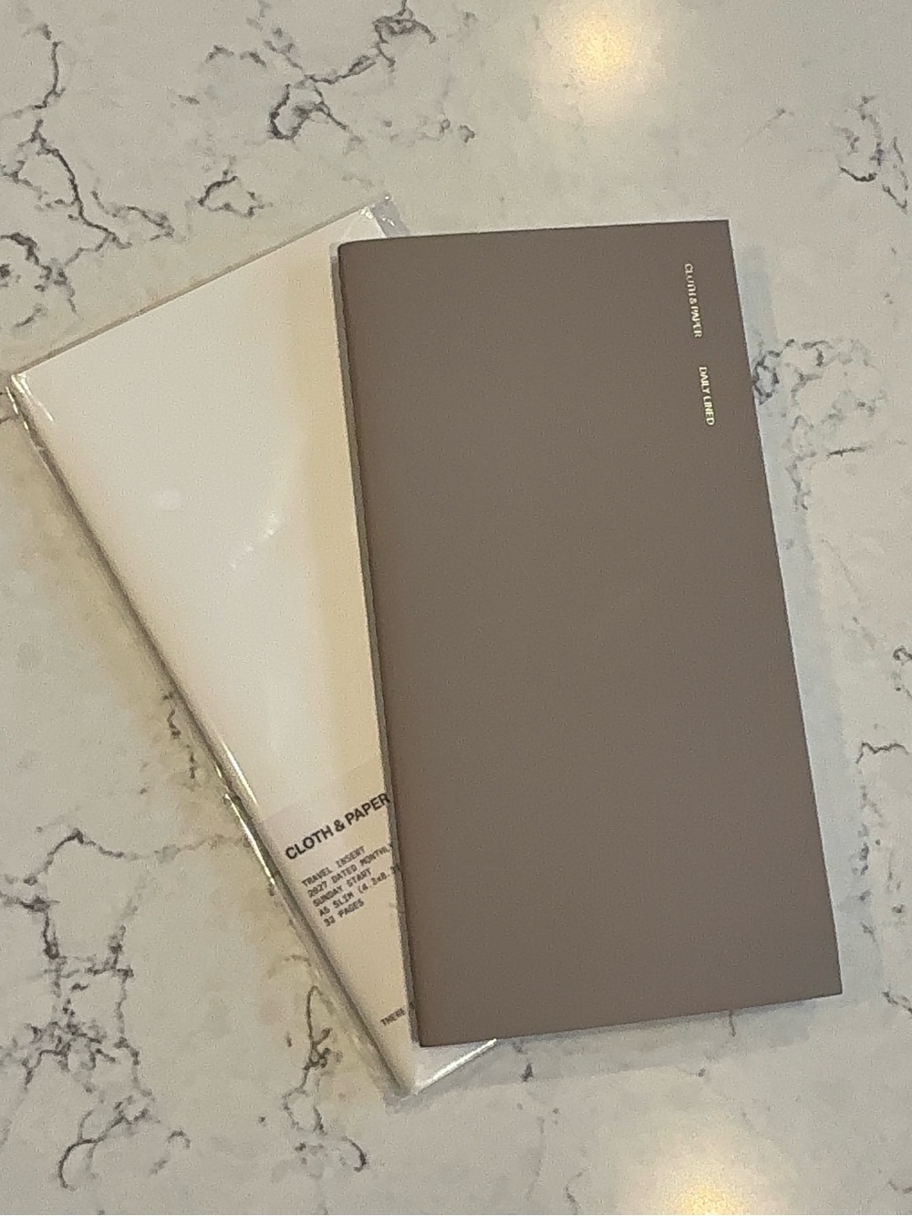 Cloth & Paper A5 Slim Travel Insert 2027 Monthly & Daily Lined Insert New